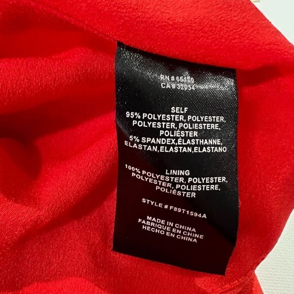 Adelyn Rae Red Strapless Peplum‎ Top Bow sz Small - Picture 6 of 7